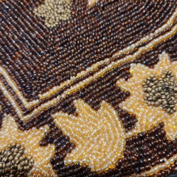 Vintage 24" Hard to Find  Glass Brown, Cream and Taupe Beads that are a Hand Bea - Picture 6 of 12